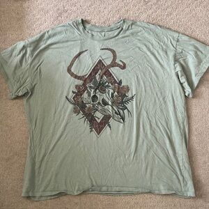 TORRID agate stone deer skull oversized tee, 1X.